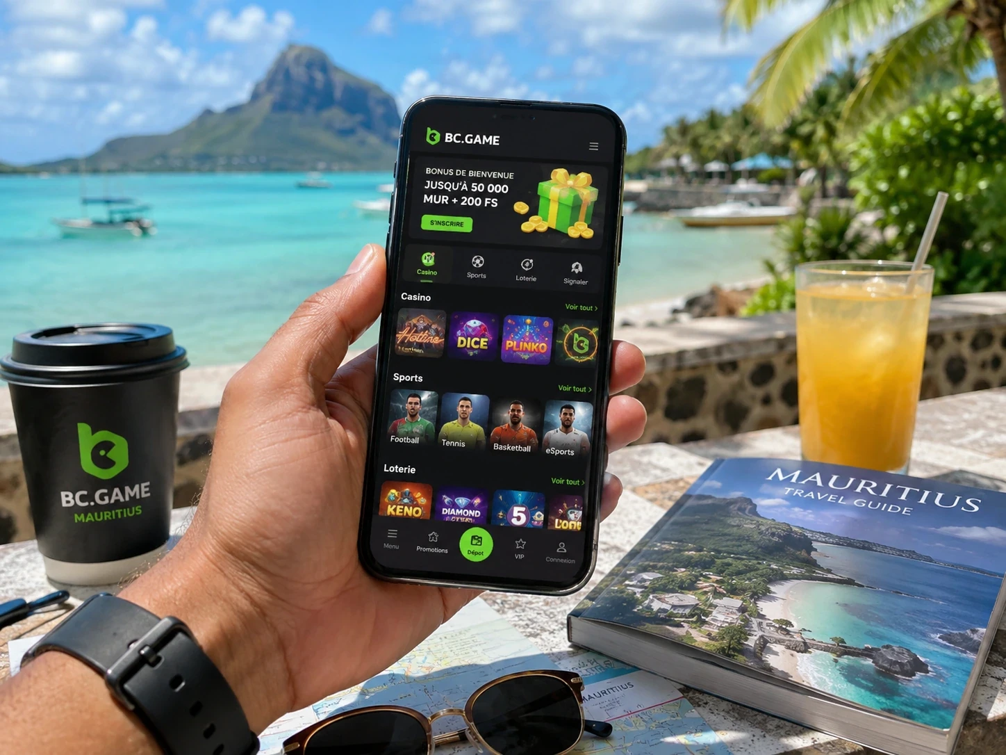 BC Game Mauritius on mobile